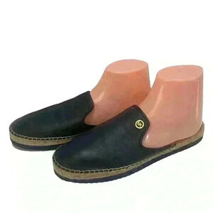 Michael Kors Émilia Women’s Blue Leather Espadrille Sandals Slides Mules 10 M/40